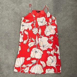 Red Floral Flowy Summer Dress, Size 2